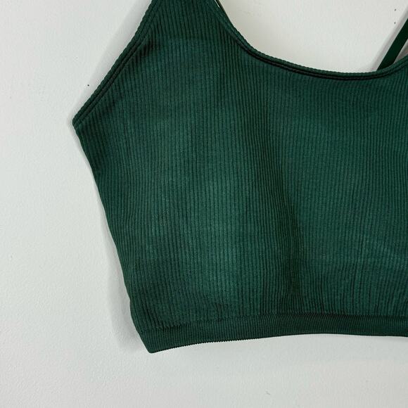 Aerie Seamless Ring Longline Bralette Sycamore Green NWT Size Large - Picture 4 of 8